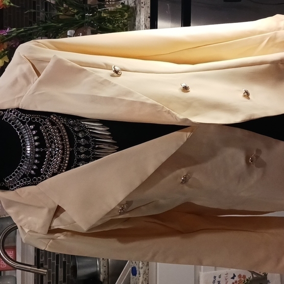 COPY - Women's Business Casual Beige Blazer. - Picture 2 of 8